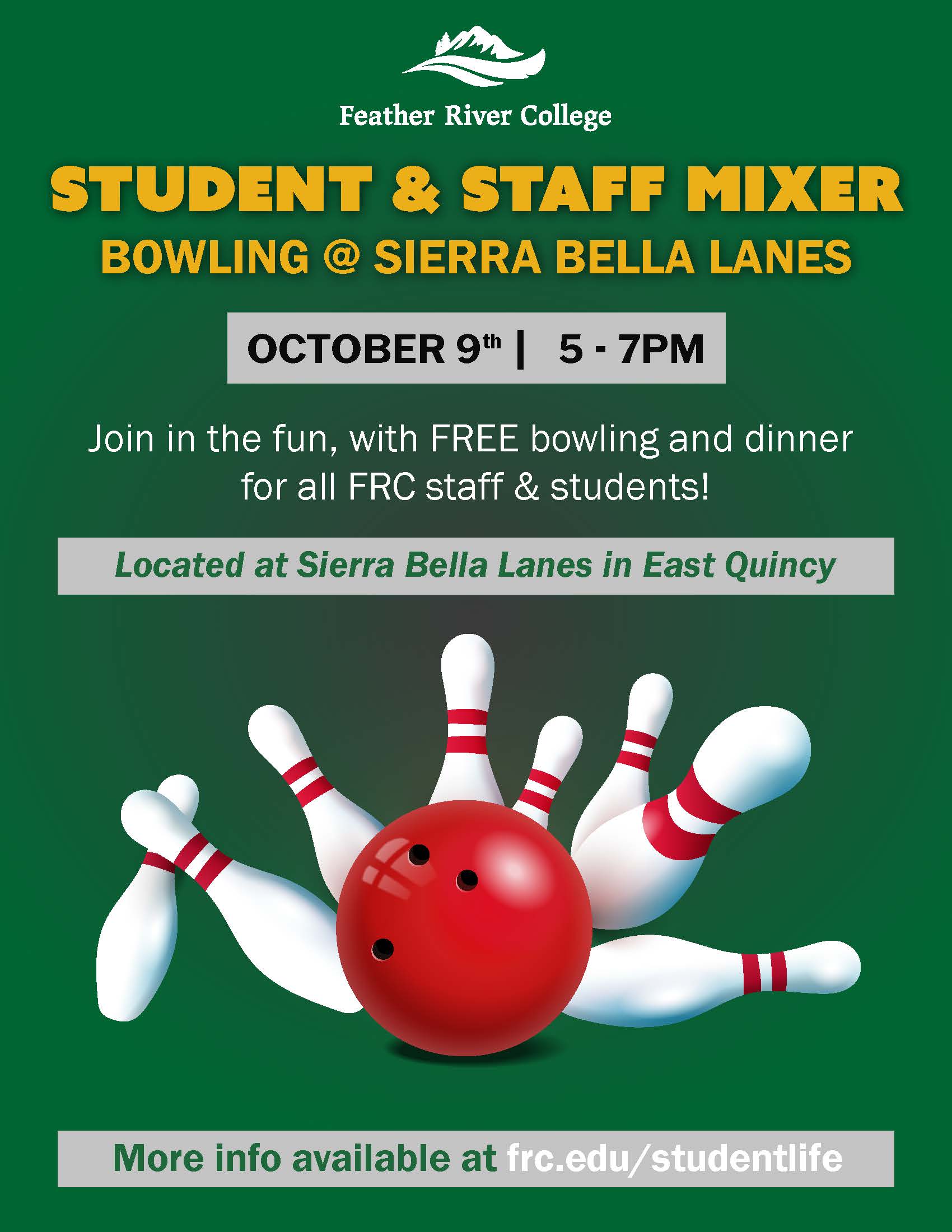 Student Staff Mixer Bowling October 9 2024 About FRC
